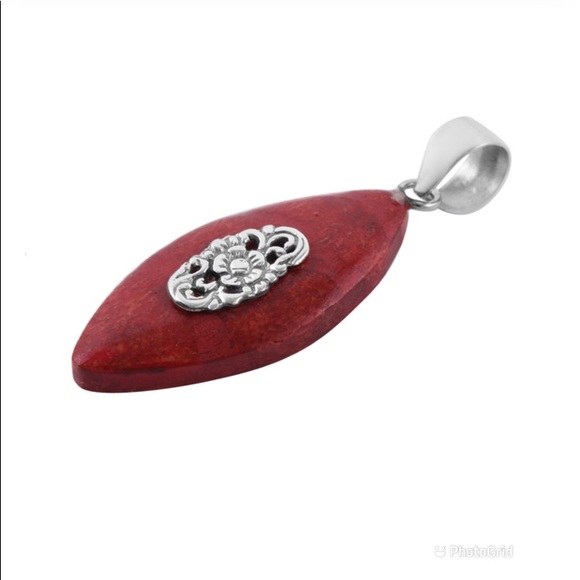 Sponge Coral Pendant in Sterling Silver - Picture 2 of 8